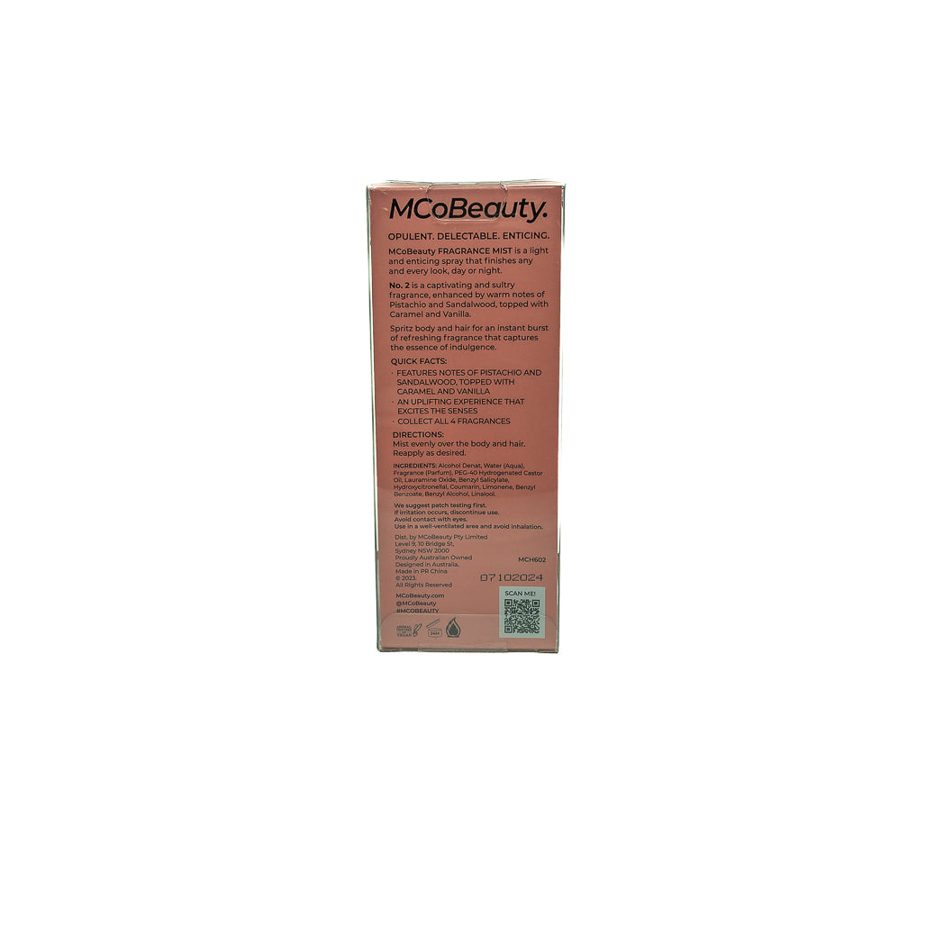 MCoBeauty Salted Caramel & Pistachio No. 2 Fragrance Hair & Body Mist 90ml