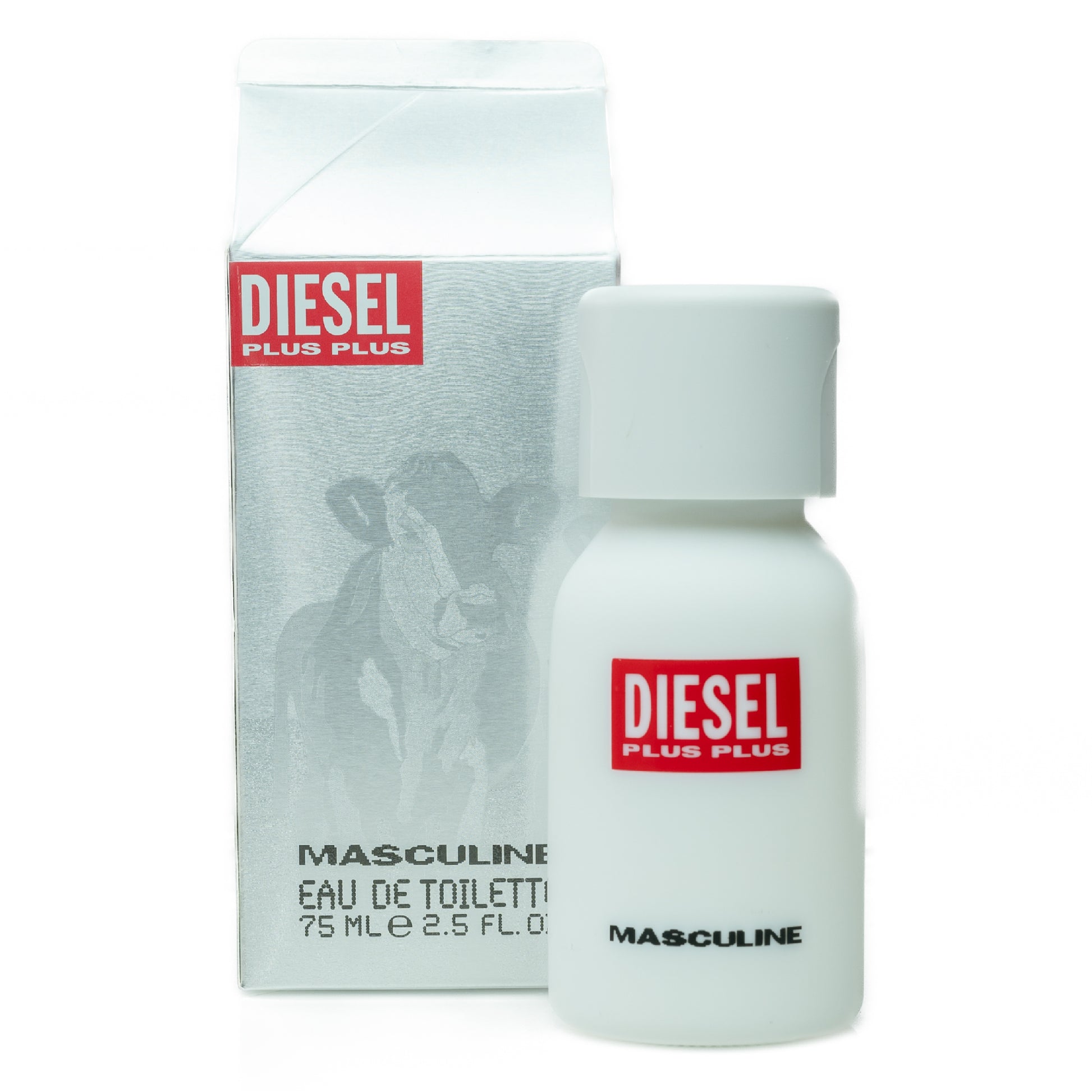 Discover the distinctive milk-inspired scent of Diesel Plus Plus Masculine Cologne for men. This 75ml bottle offers a fresh and original fragrance.