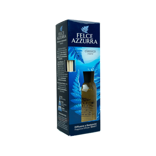 Replenish your home with the timeless and original scent of Felce Azzurra Classico. Enjoy the classic fragrance with this 120ml diffuser stick refill.