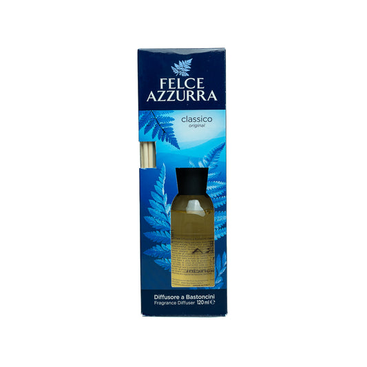 Replenish your home with the timeless and original scent of Felce Azzurra Classico. Enjoy the classic fragrance with this 120ml diffuser stick refill.