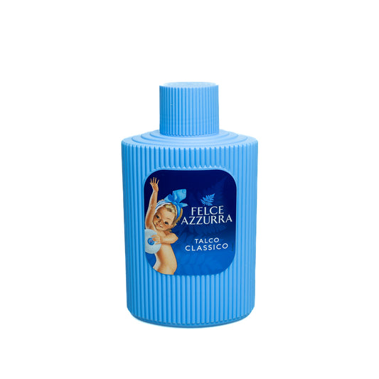 Enjoy the delicate scent and absorbent qualities of Felce Azzurra Natural Talc with this convenient 200g shaker. Preservative-free and suitable for the whole family.