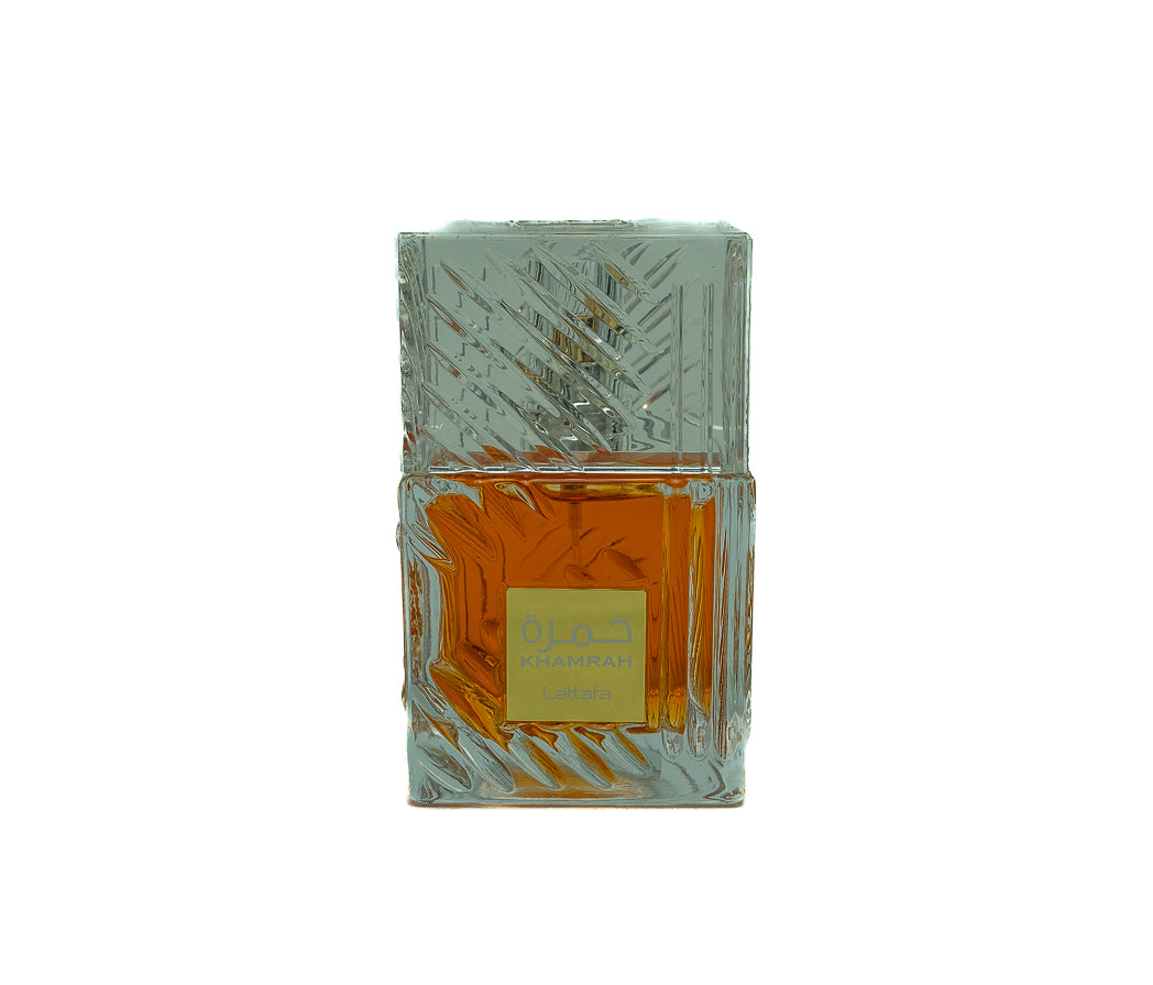 : Indulge in the luxurious Lattafa Khamrah EDP Spray. This aromatic and spicy unisex fragrance comes in a 100ml bottle.
