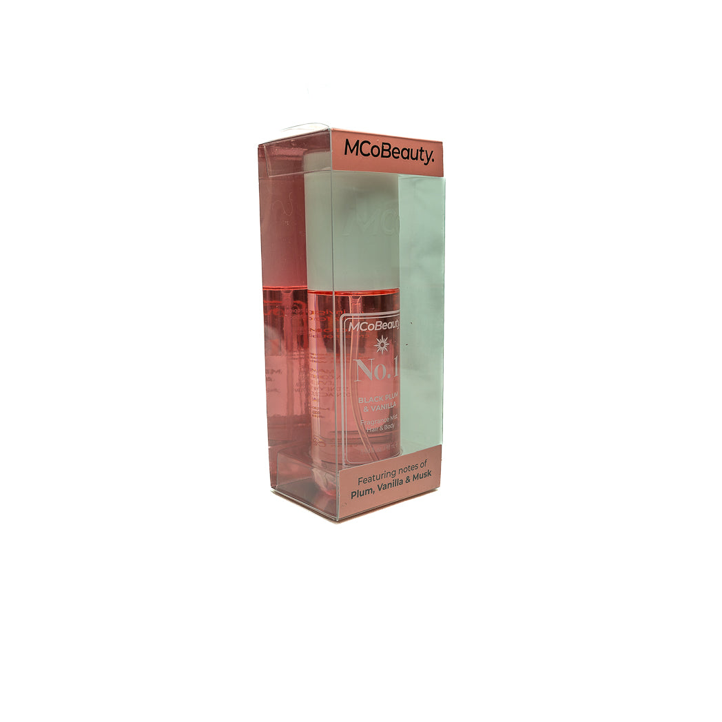 Refresh your body and hair with the delightful scent of MCoBeauty Fragrance Mist No.1 Black Plum & Vanilla. This 90ml mist offers a sweet and fruity aroma.