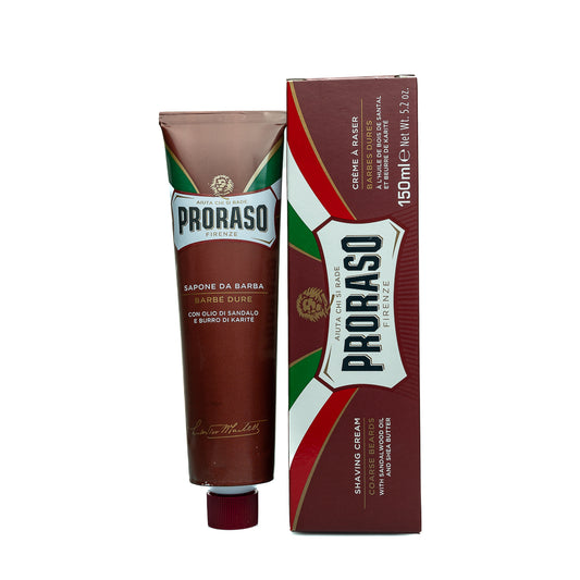 Specifically formulated for dry skin and coarse beards, this Proraso shave cream in a tube provides a rich and moisturizing lather for a comfortable shave.