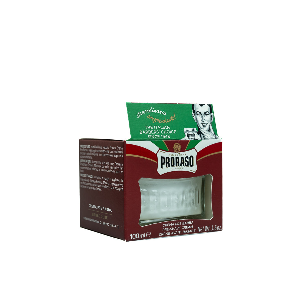 Prepare your skin for a smooth shave with Proraso's Nourish pre-shave cream. Enriched with shea butter and sandalwood to soften and protect.