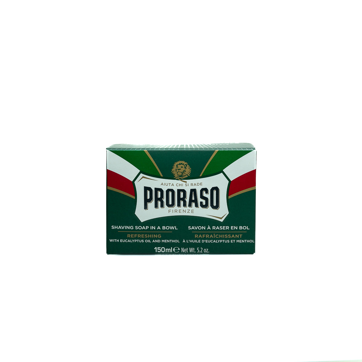 Experience a refreshing shave with Proraso's Refresh shave soap. The eucalyptus and menthol formula provides a cooling and invigorating sensation.