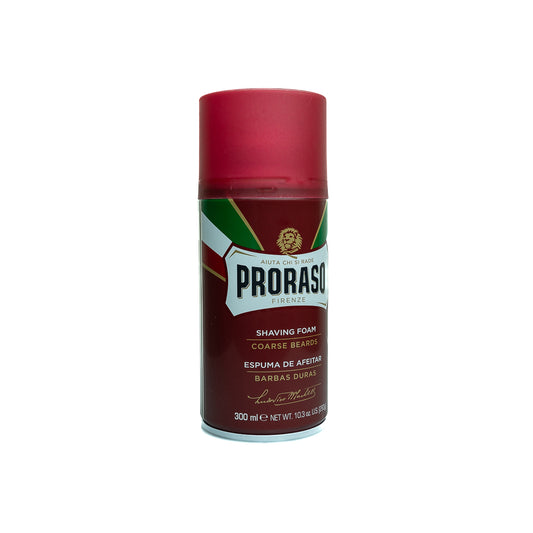 : Get a quick and comfortable shave with Proraso Nourish shave foam, enriched with shea butter for coarse beards and dry skin.