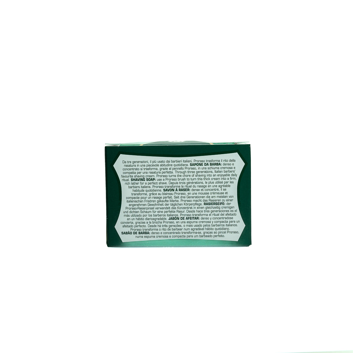 : Experience a refreshing shave with Proraso's Refresh shave soap. The eucalyptus and menthol formula provides a cooling and invigorating sensation.