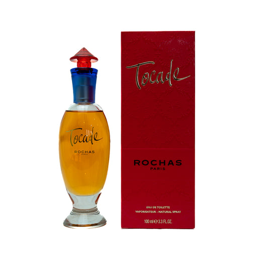 Immerse yourself in the elegant and timeless essence of Tocade by Rochas. This 100ml Eau de Toilette spray for women combines vibrant rose and sweet balsamic notes for a refined, unforgettable fragrance.