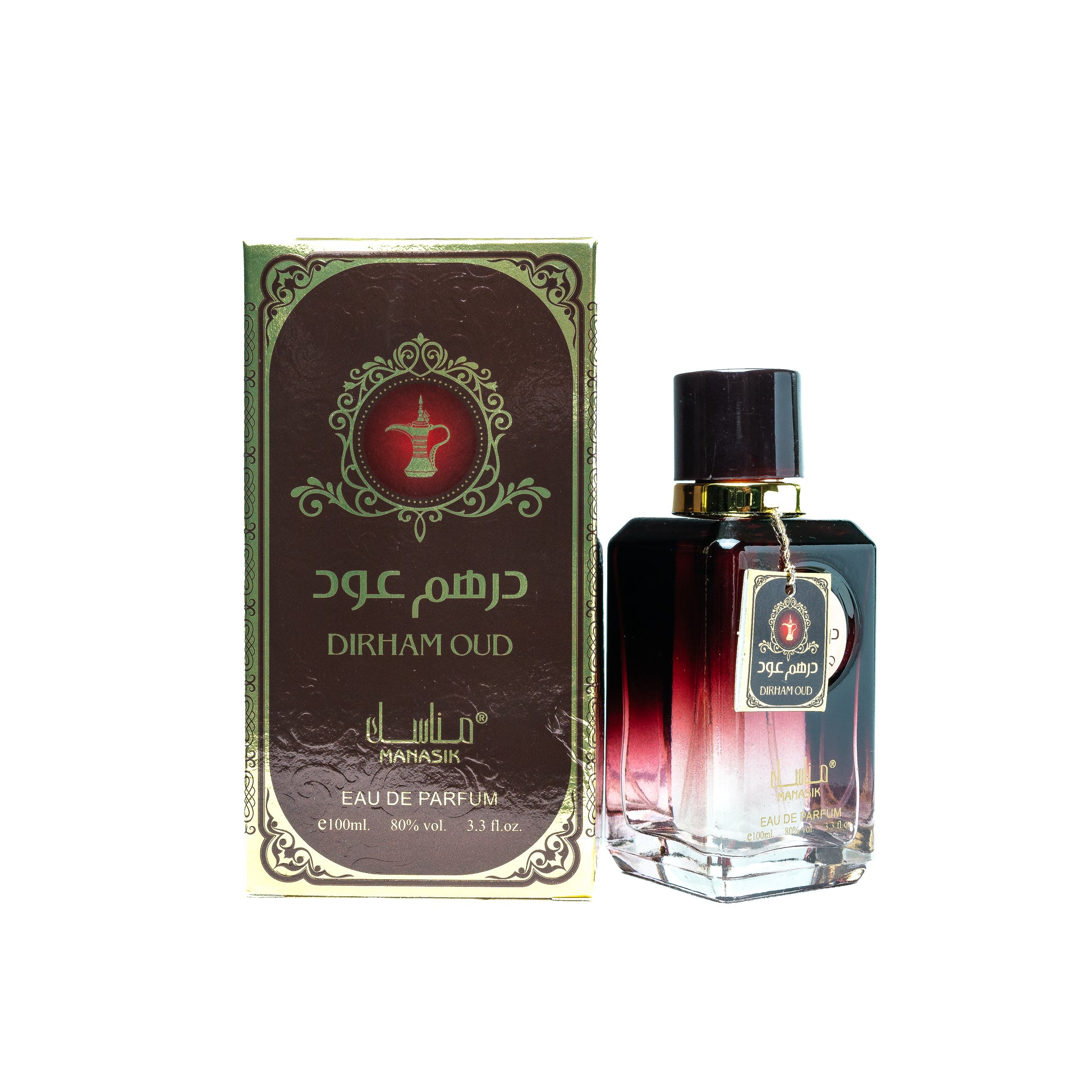 A warm and exotic scent for both men and women, Manasik Dirham Oud 100ml EDP captures the essence of traditional Arabian perfumery - The6thScent
