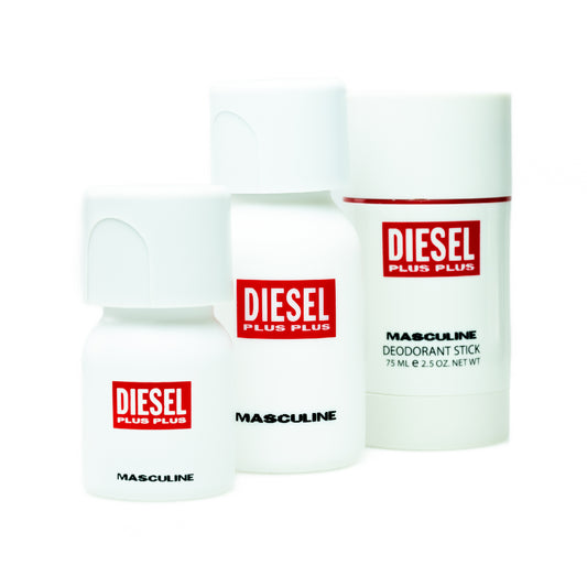 Diesel Plus Plus masculine Men 3 Pc Set Edt 75 Ml + Deo 75 Ml + Edt 30 Ml