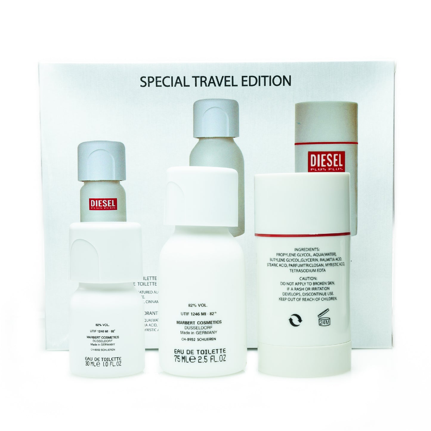 Diesel Plus Plus masculine Men 3 Pc Set Edt 75 Ml + Deo 75 Ml + Edt 30 Ml - The6thScent