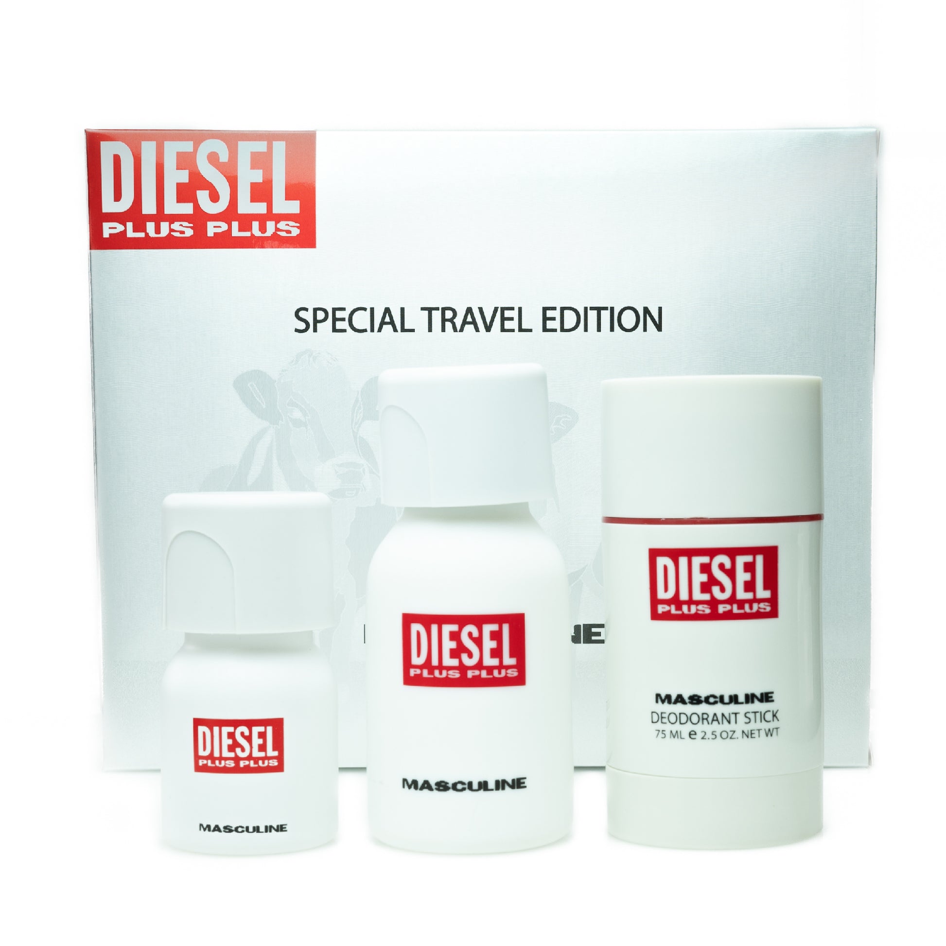 Diesel Plus Plus masculine Men 3 Pc Set Edt 75 Ml + Deo 75 Ml + Edt 30 Ml - The6thScent