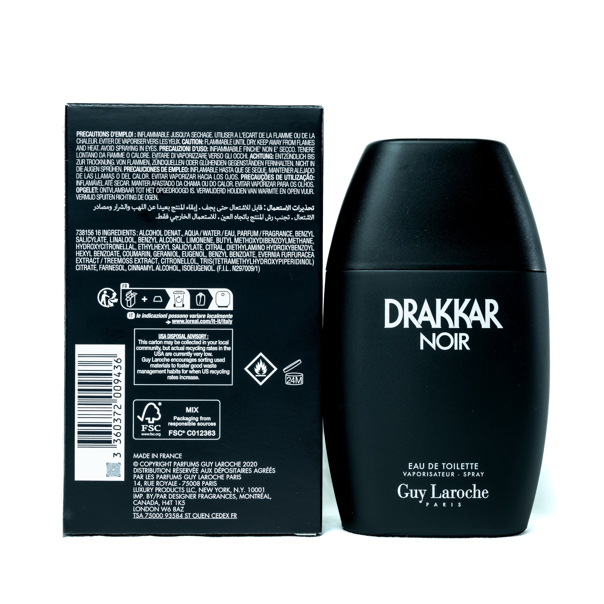 Drakkar Noir by Guy Laroche EDT Spray 100ml For Men - The6thScent
