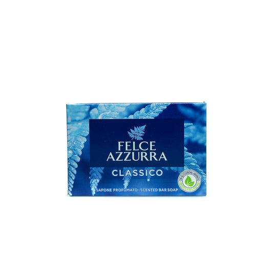 Classic Italian-scented bar soap from Felce Azzurra, 5-pack of 100g each.
