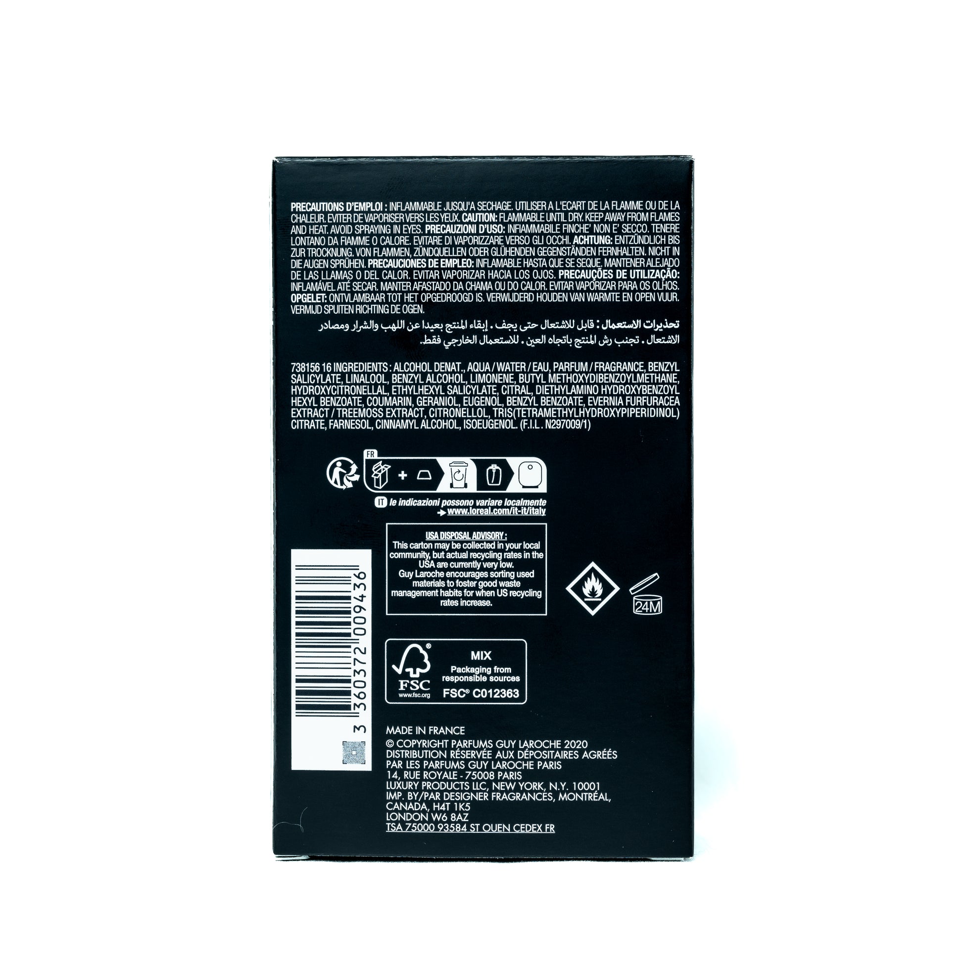 Drakkar Noir by Guy Laroche EDT Spray 100ml For Men - The6thScent