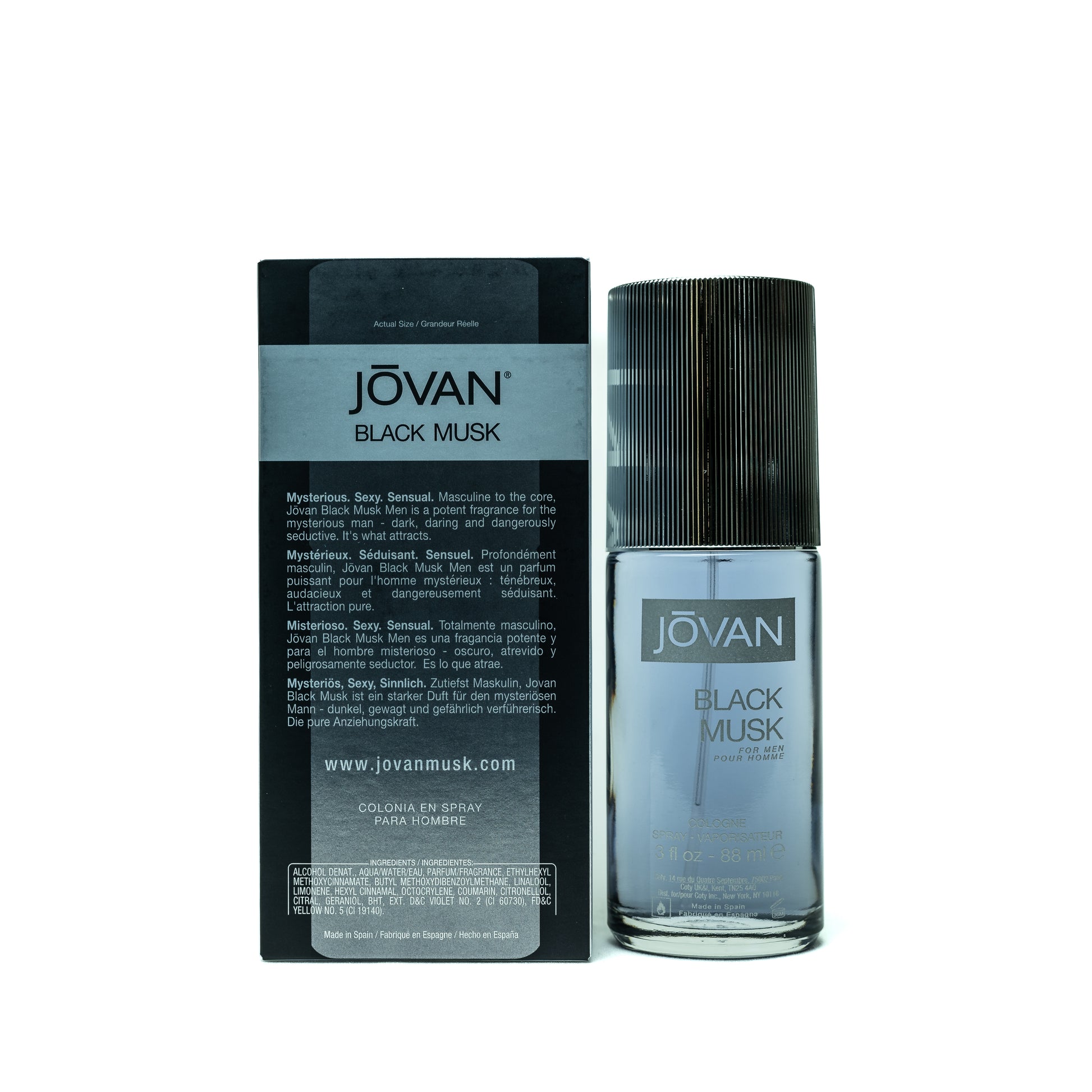 Jovan Black Musk EDT Eau De Toilette Spray for Men (88ml) - The6thScent
