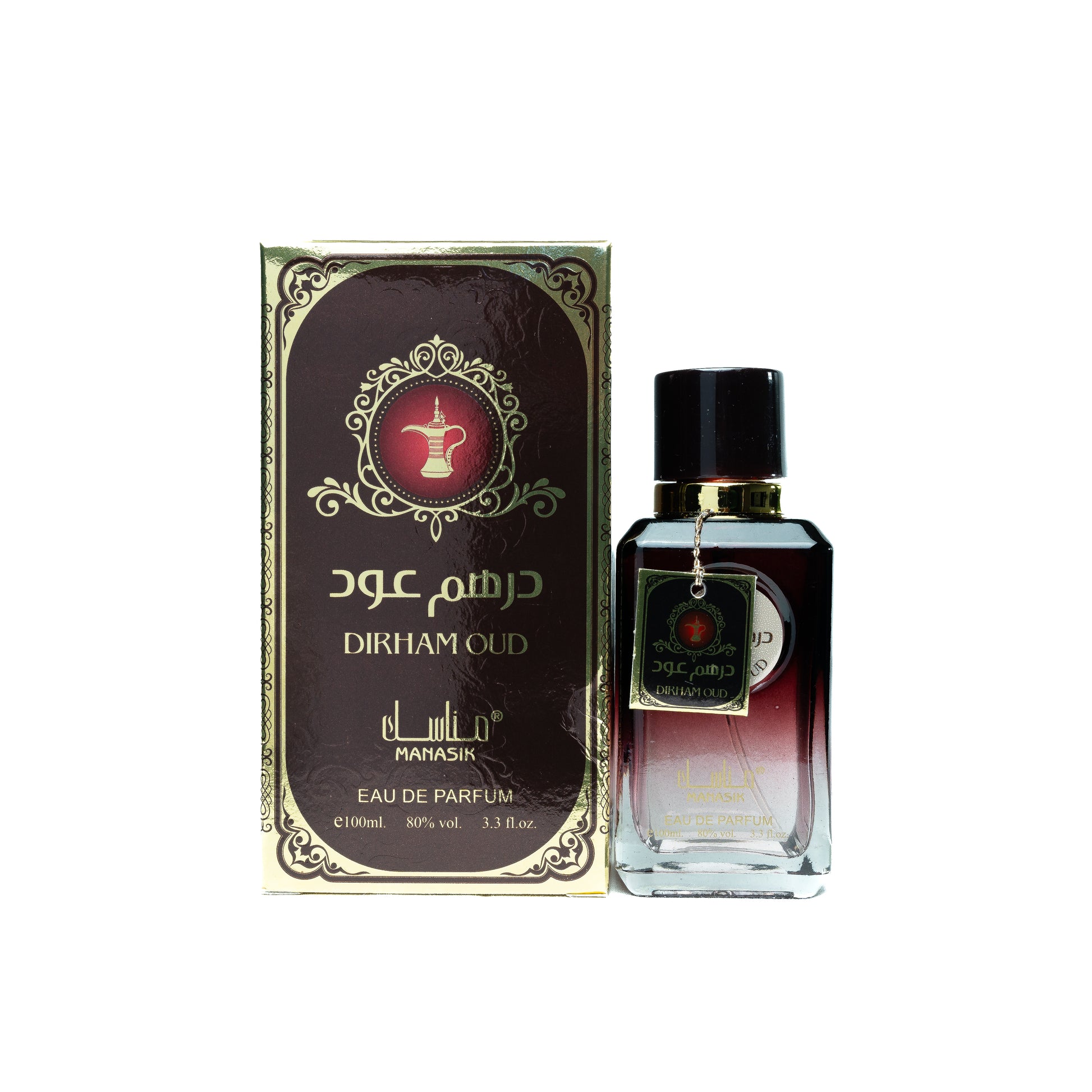 Manasik Dirham Oud Eau De Parfum is a luxurious unisex fragrance. Experience the depth of this 100ml Arabian spray - The6thScent