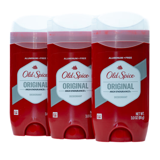 Experience the classic and unmistakable scent of Old Spice Original with this 3-pack of deodorant solid sticks. Each stick is 92g.