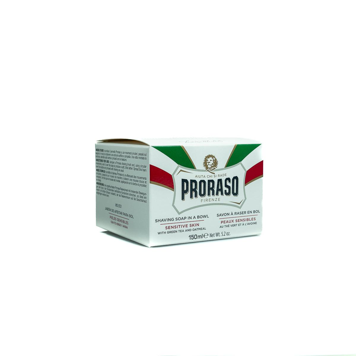 Proraso Shave Soap Mug Sensitive with Green Tea provides a smooth, soothing shave. This 150ml classic is perfect for sensitive skin.