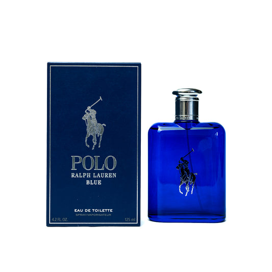 125ml Polo Blue EDT by Ralph Lauren with cantaloupe, cucumber, bergamot, and aquatic notes.