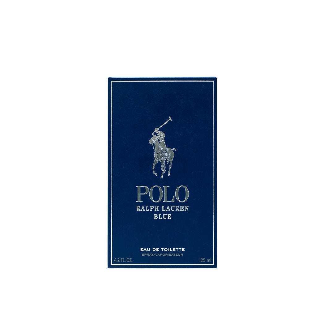 125ml Polo Blue EDT by Ralph Lauren with cantaloupe, cucumber, bergamot, and aquatic notes.