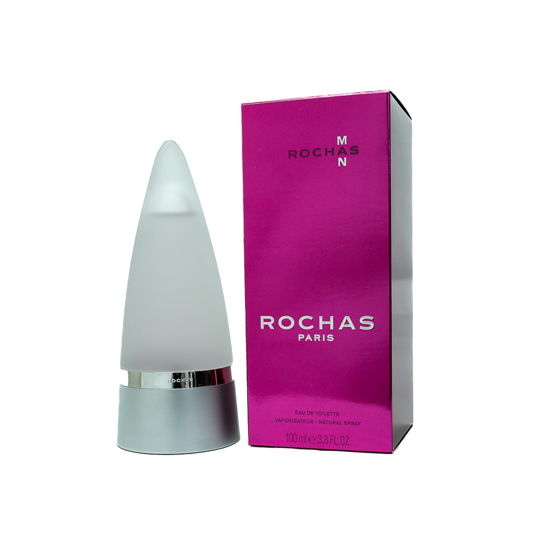 Unleash your bold side with Rochas Man Eau De Toilette. This 100ml fragrance for men is a sensual and modern scent with a distinctive twist.