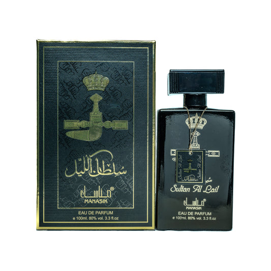 Unleash your inner royalty with Sultan Al Lail by Manasik. This 100ML Eau De Parfum for men exudes strength, elegance, and charisma - The6thScent