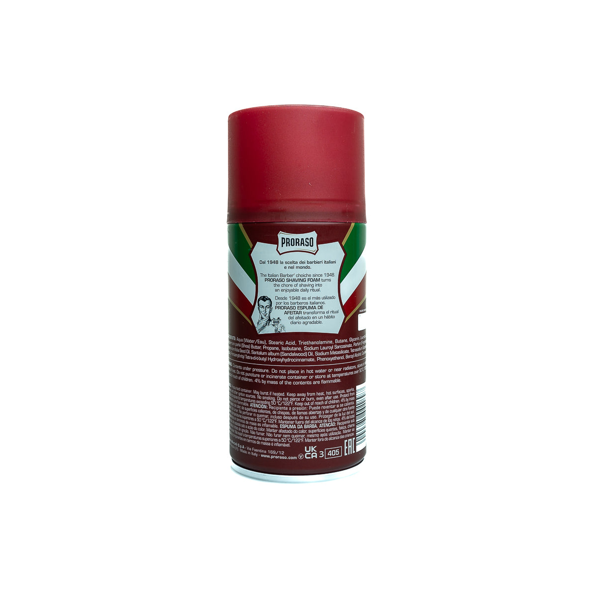 Get a quick and comfortable shave with Proraso Nourish shave foam, enriched with shea butter for coarse beards and dry skin.