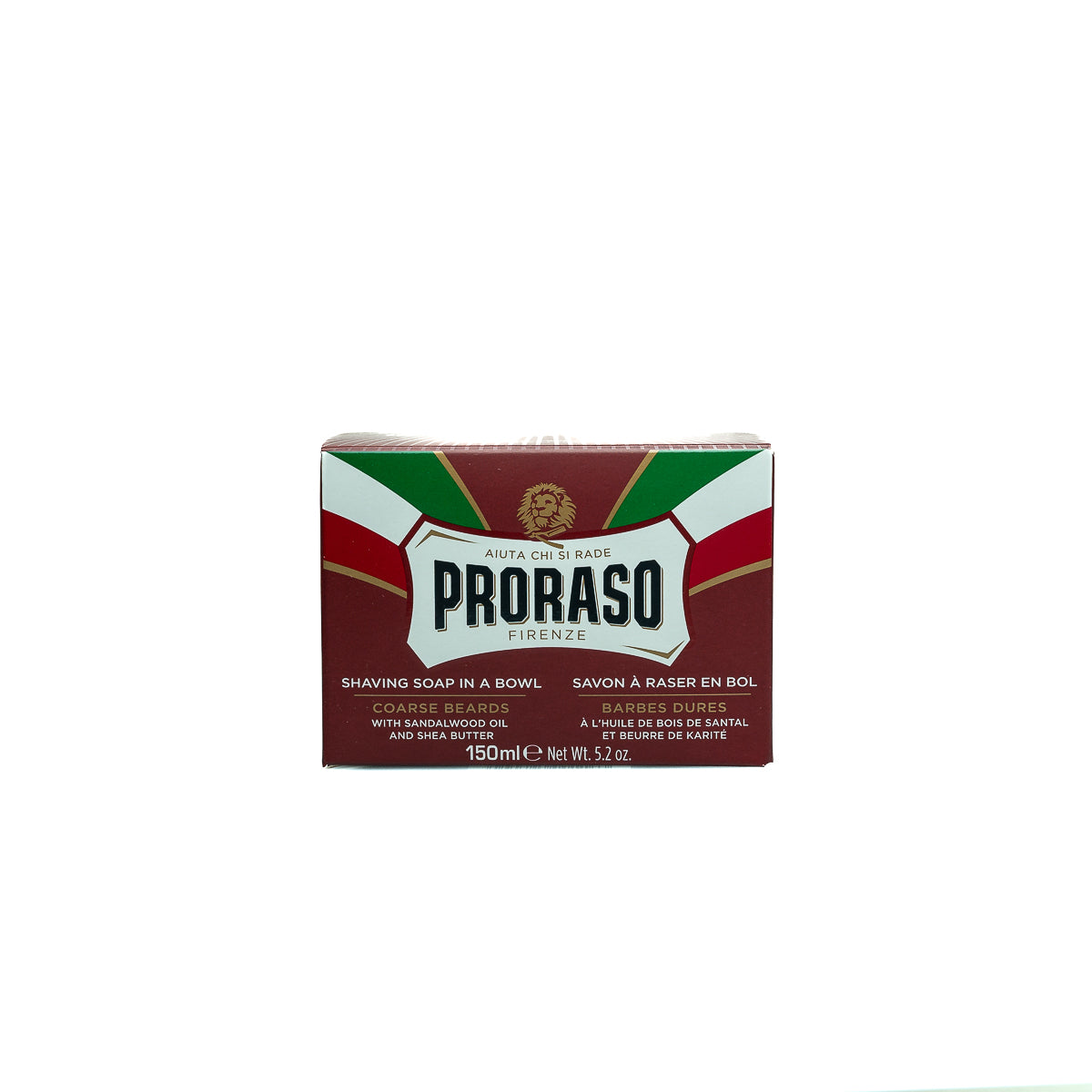 Specifically formulated for coarse beards and dry skin, this Proraso Nourish shave soap with shea butter and sandalwood creates a rich lather for a comfortable shave.