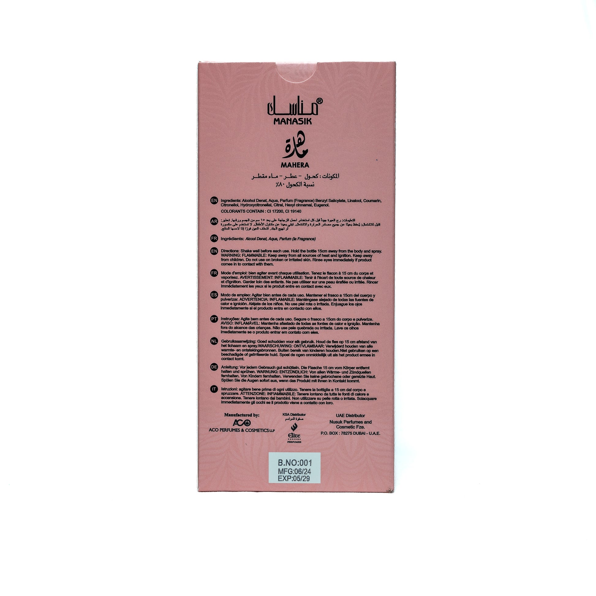 Manasik Maira Mahera Eau de Parfum is a luxurious 100ml fragrance that embodies femininity and elegance - The6thScent